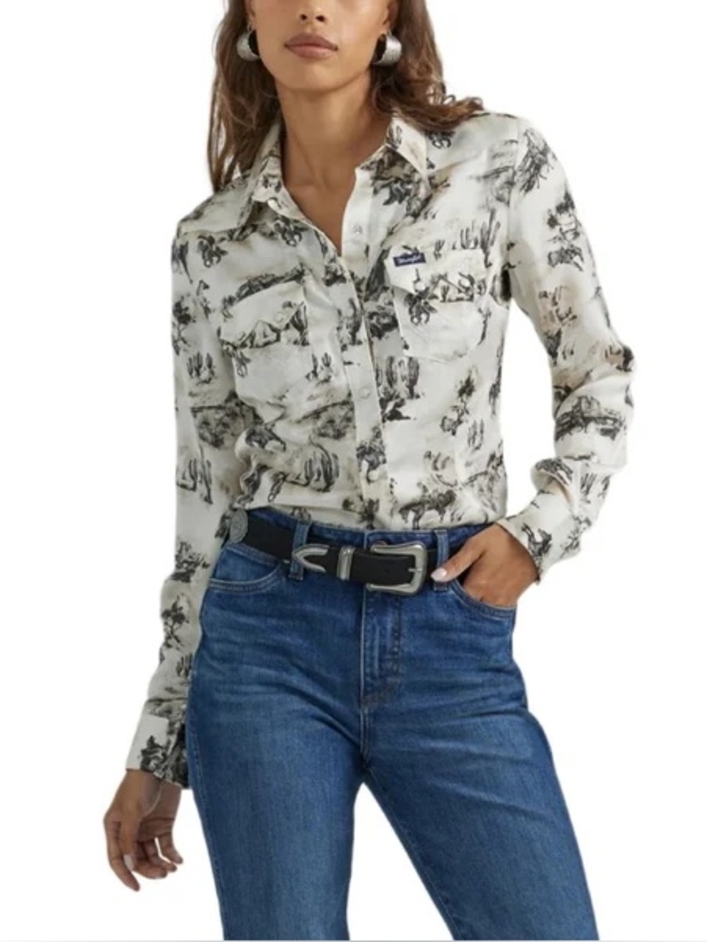 Wrangler Retro Women’s Small Large Snap Shirt Bronc Riders Western Rodeo